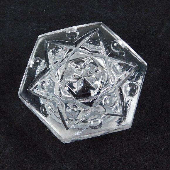 Imperial Glass Cape Cod Clear Rare Horseradish Jar with Lid Discontinued 3.75" - Picture 9 of 9